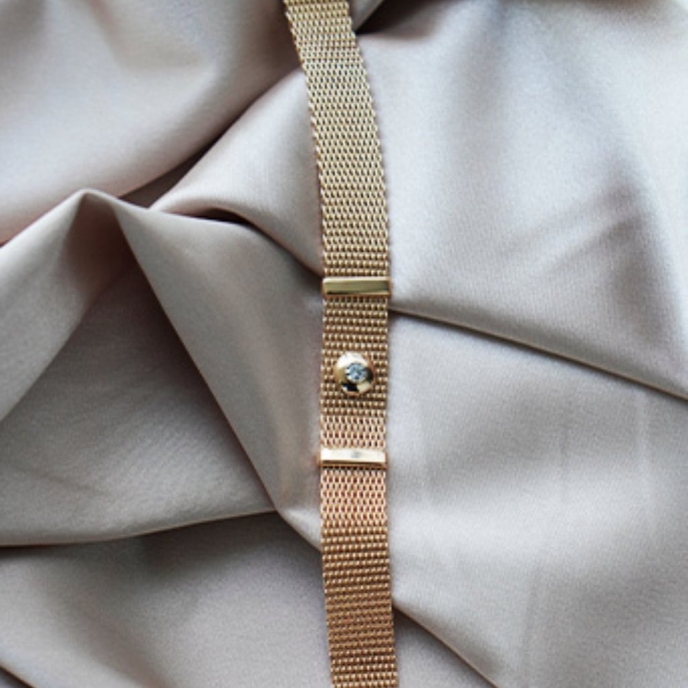 Popcorn Chain Gold Plated Bracelet